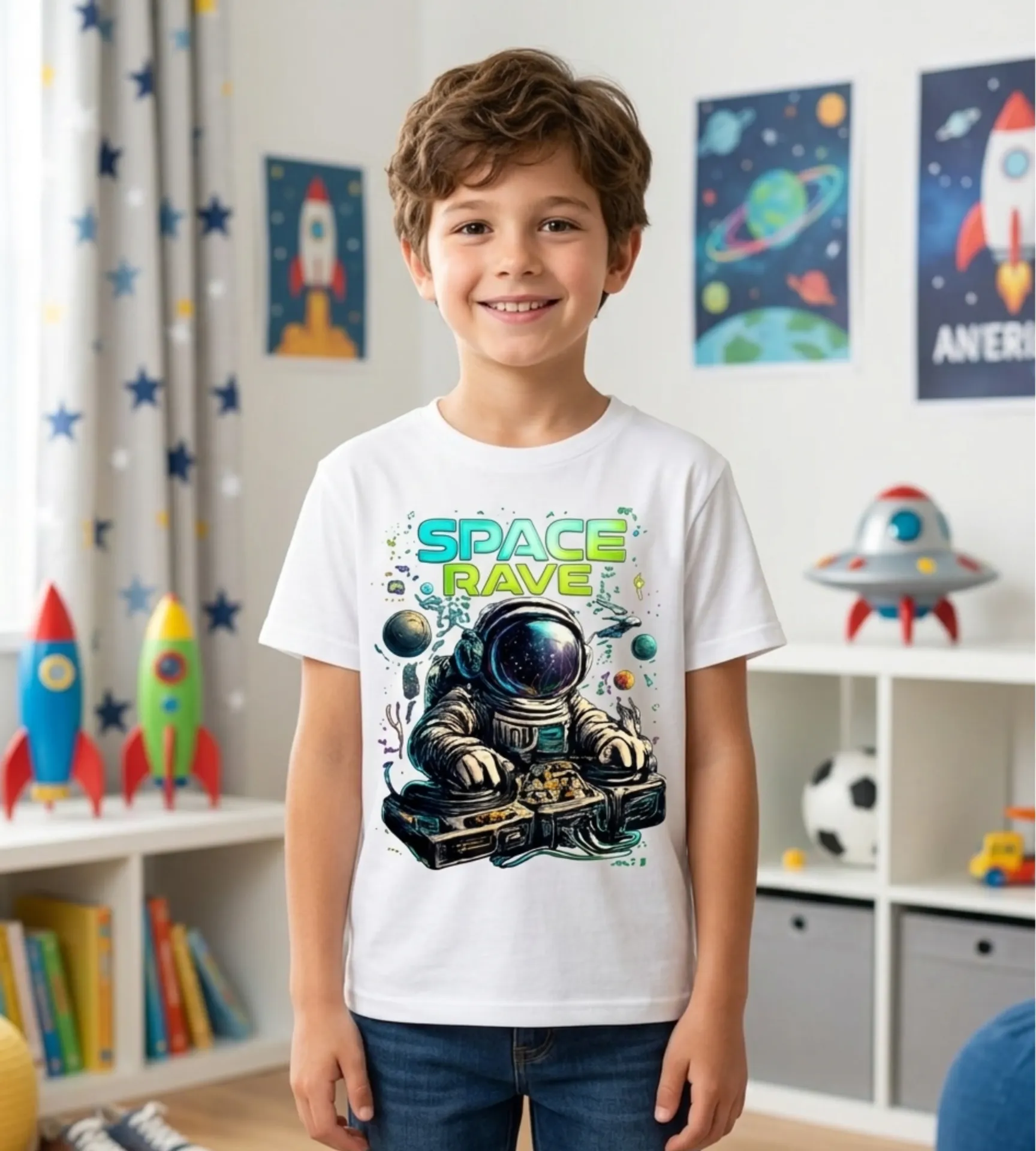 Kid's Unisex Fashionable T-Shirt (0-12 M, White)