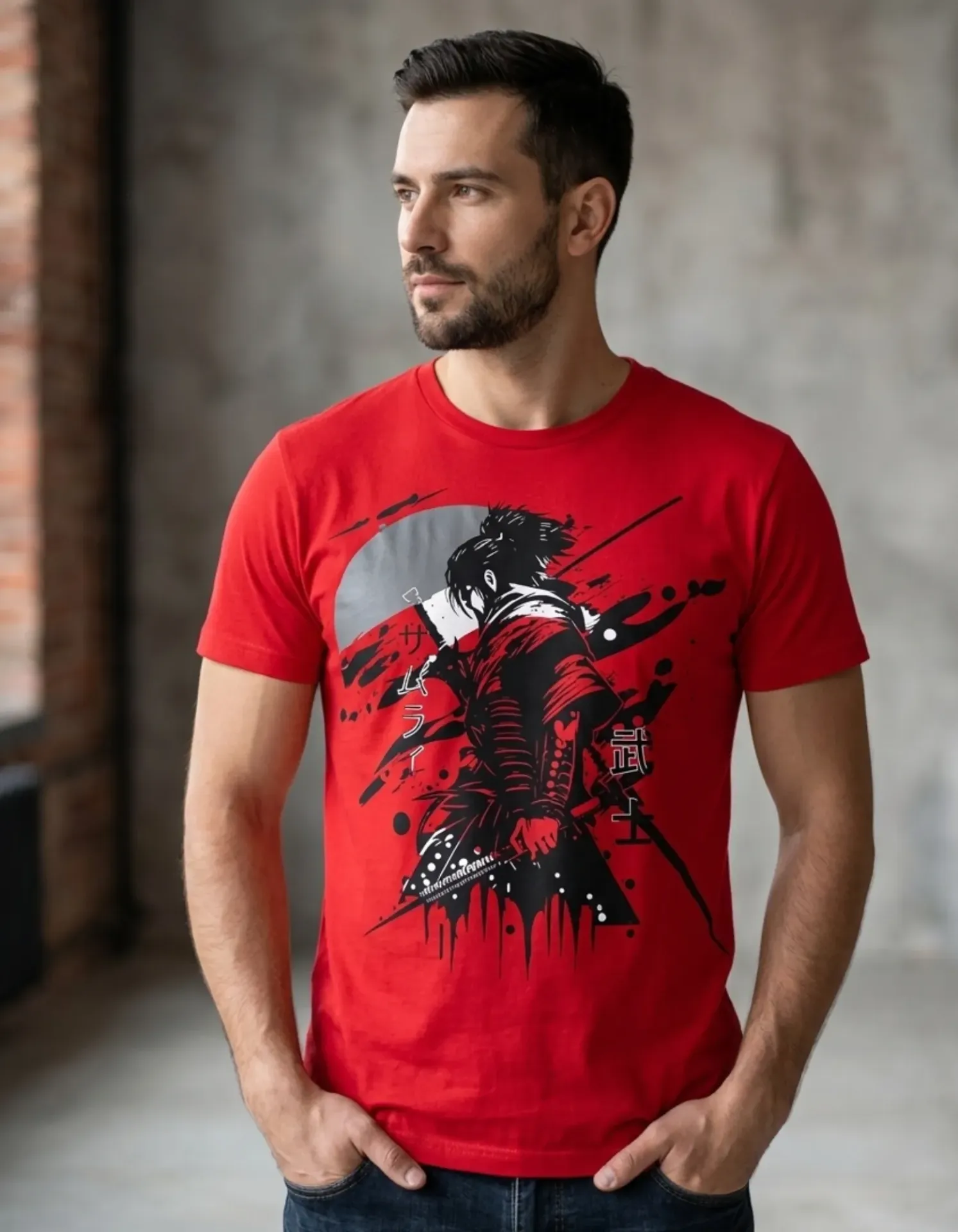 Premium Unisex Oversized T-Shirt (S, Red)