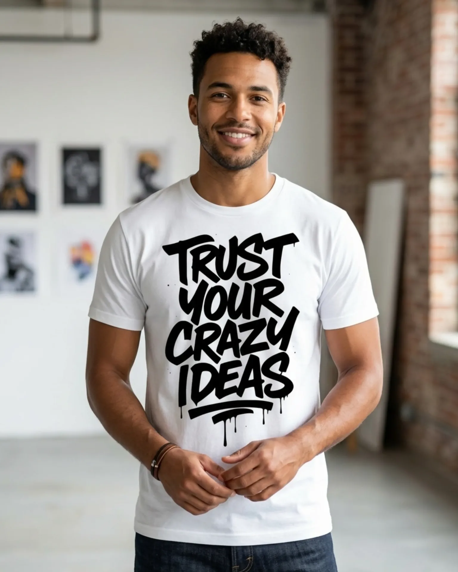 Premium Unisex Oversized T-Shirt (S, White)
