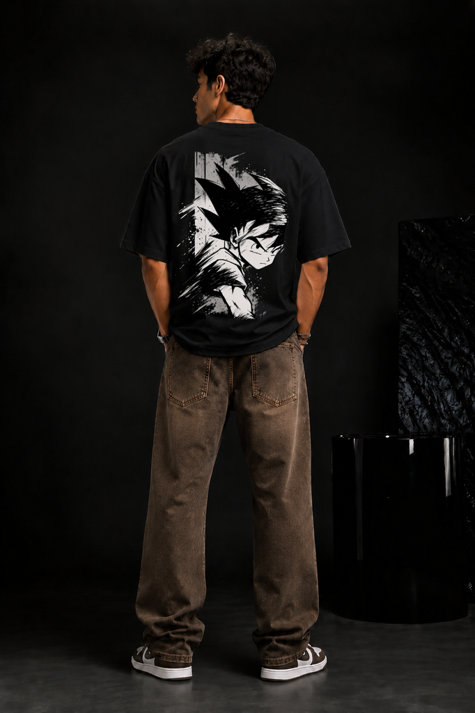 Goku Unisex Oversized Graphic T-Shirt (S)