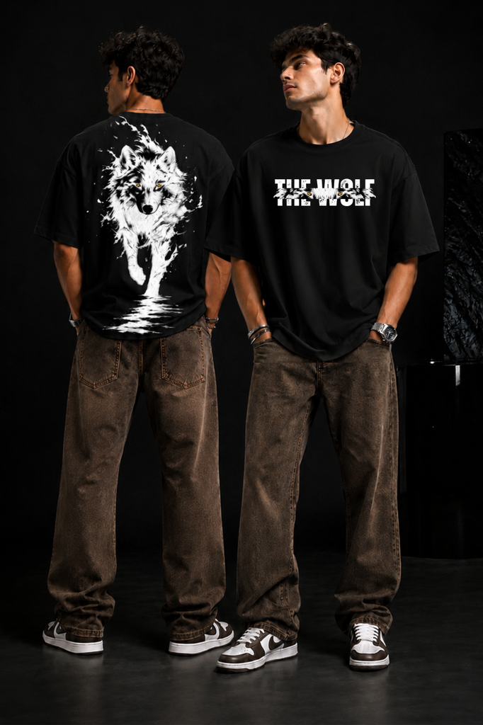 The Wolf Unisex Oversized Graphic T-Shirt (S)